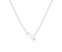 Silver Initial Letter Necklace I SPE-5549